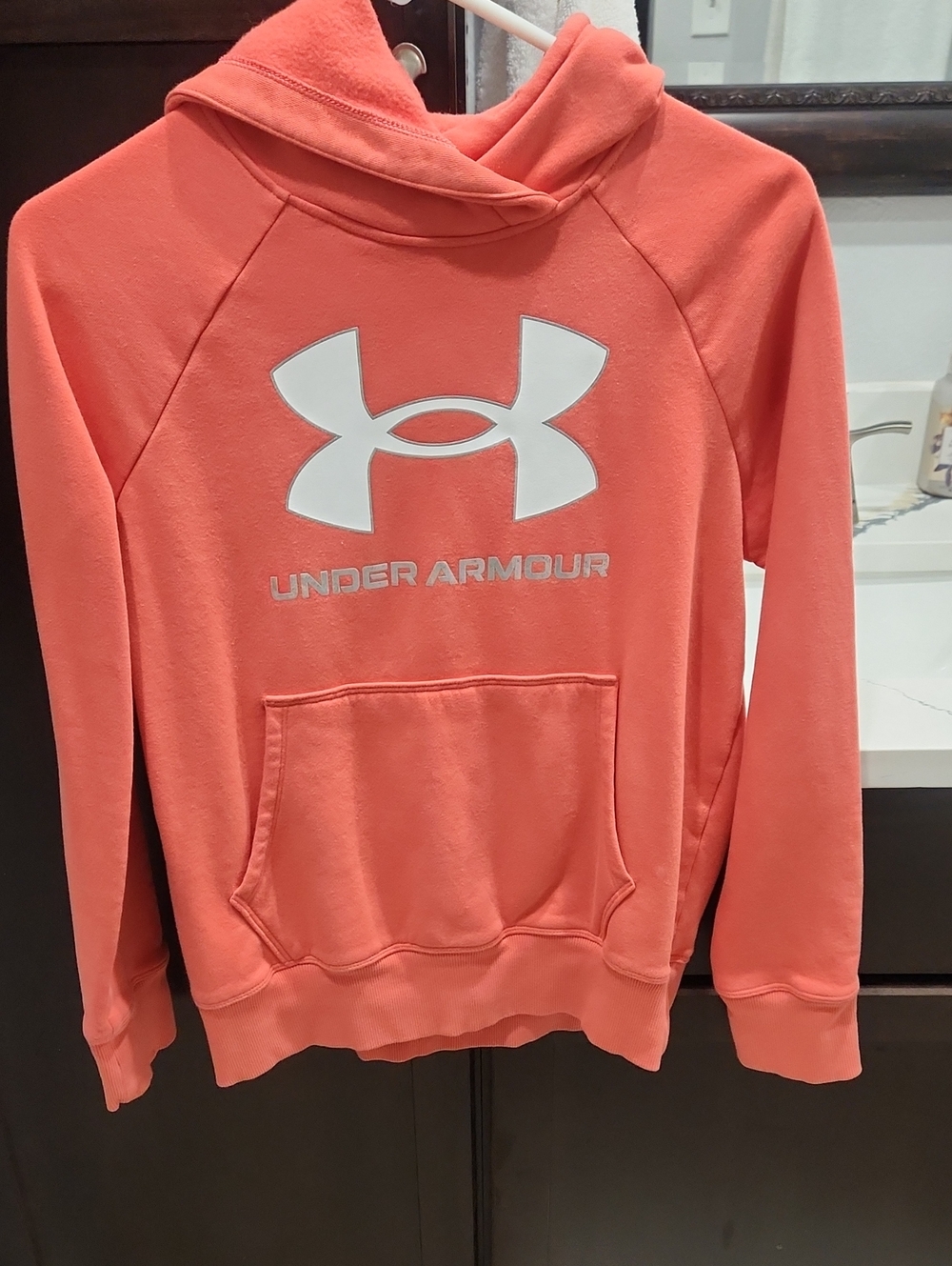Under Armour Coral Hoodie with White Logo